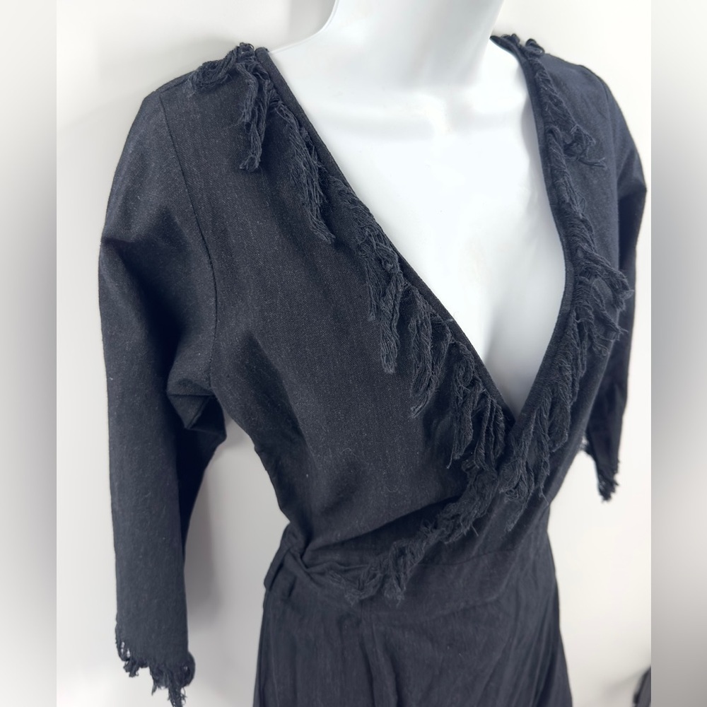 Chintamani Alchemistry Goddess Wrap Dress Womens Medium Fringe Maxi Boho Witchy - Picture 5 of 15